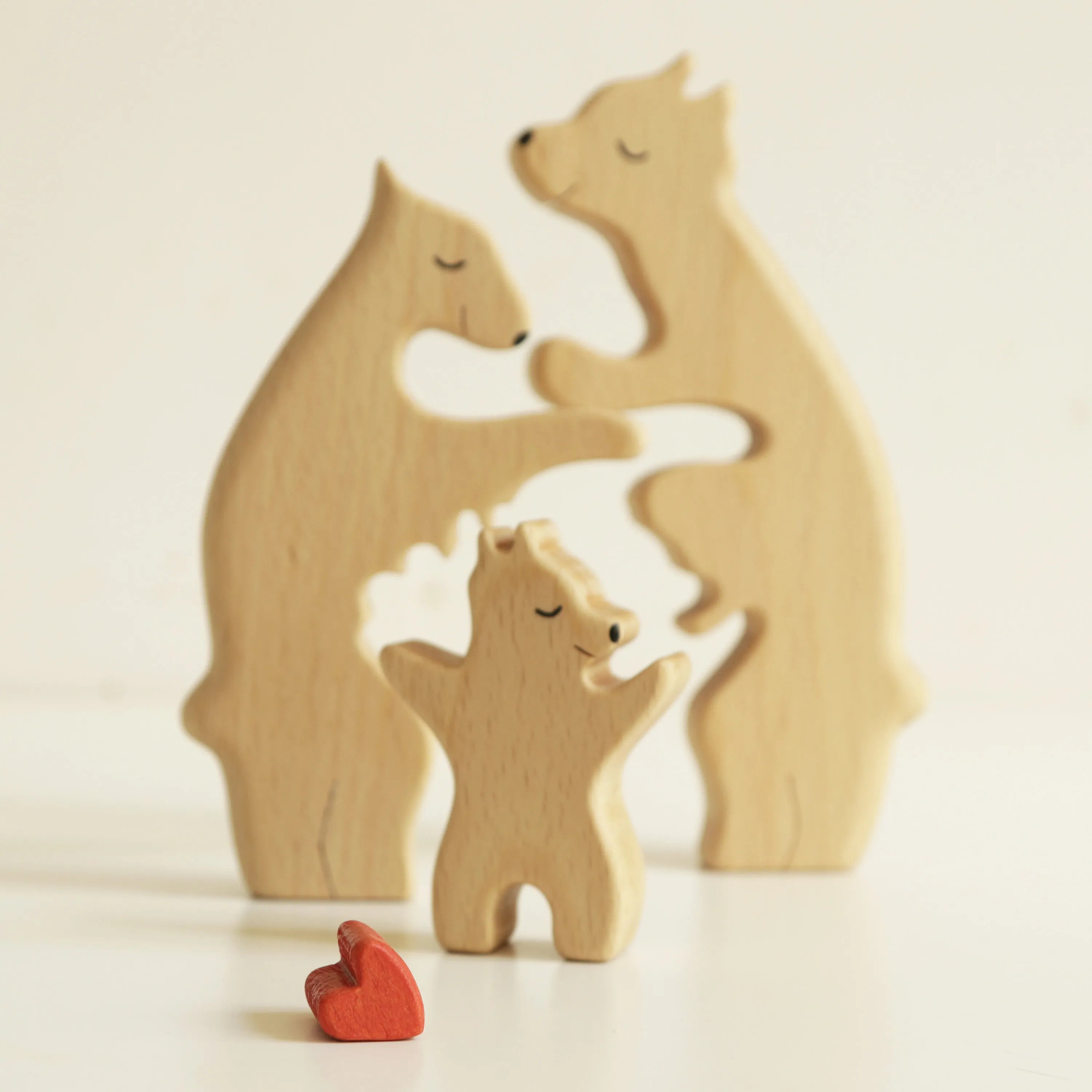 🐻 Personalized Wooden Bear Puzzle – Celebrate Your Family with a Handcrafted Gift customall