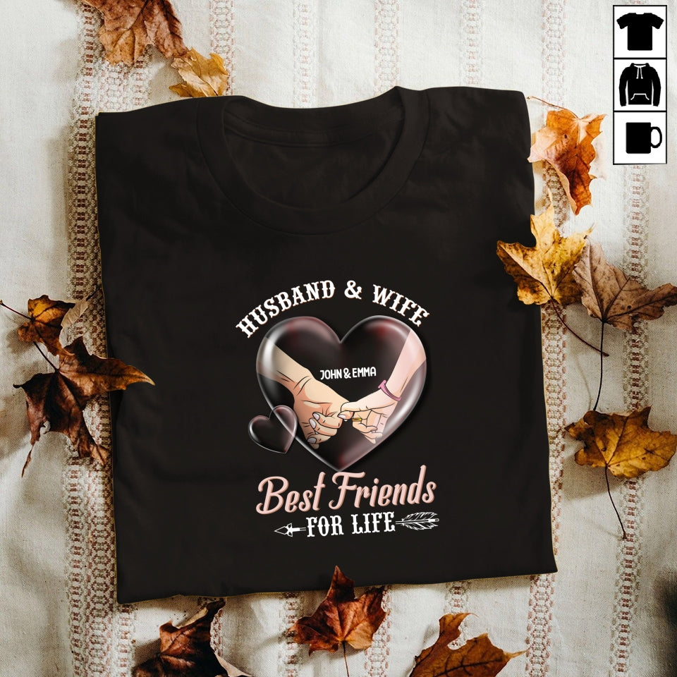 Perfect Gift for Husband - Husband & Wife Best Friends for life Personalized Shirt