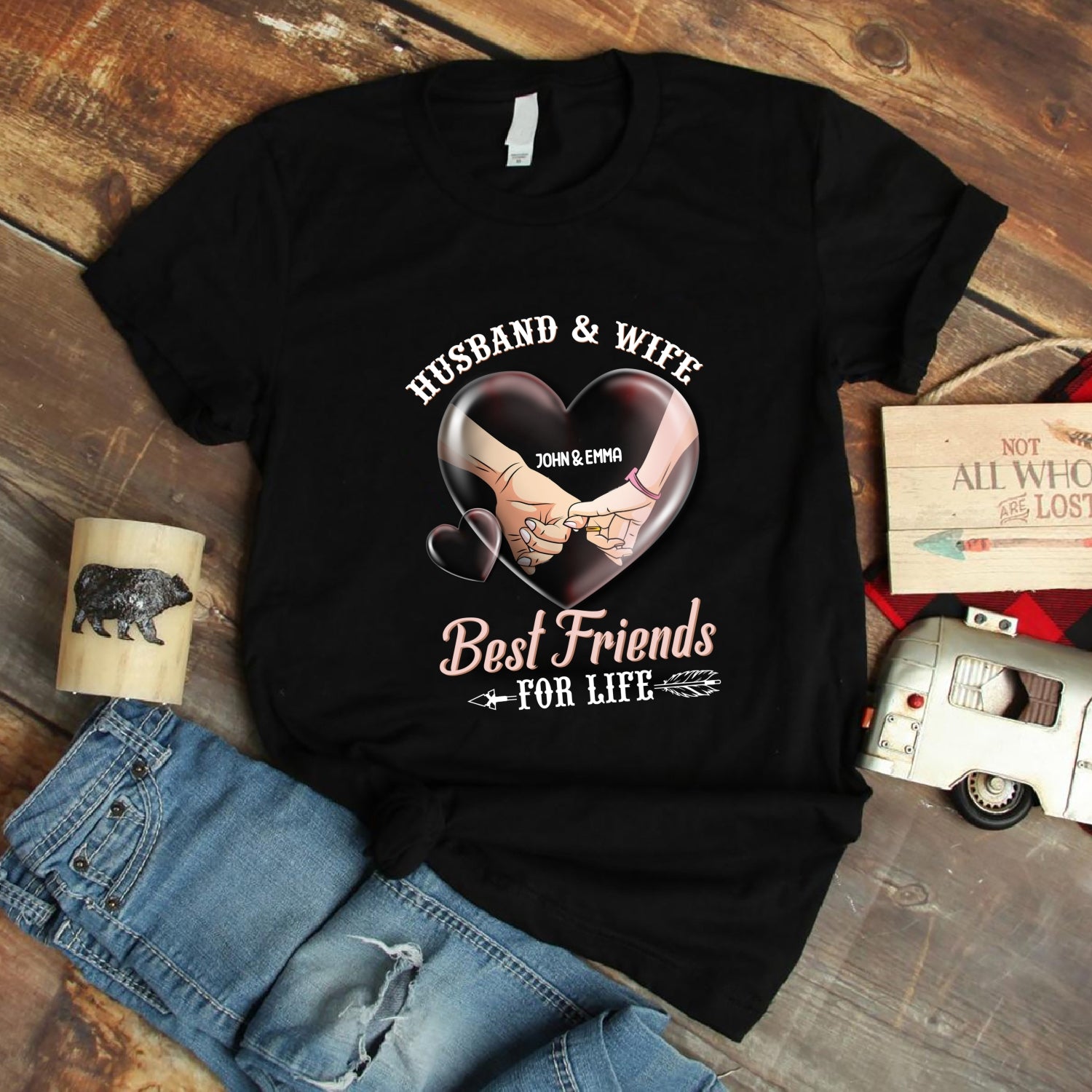 Perfect Gift for Husband - Husband & Wife Best Friends for life Personalized Shirt