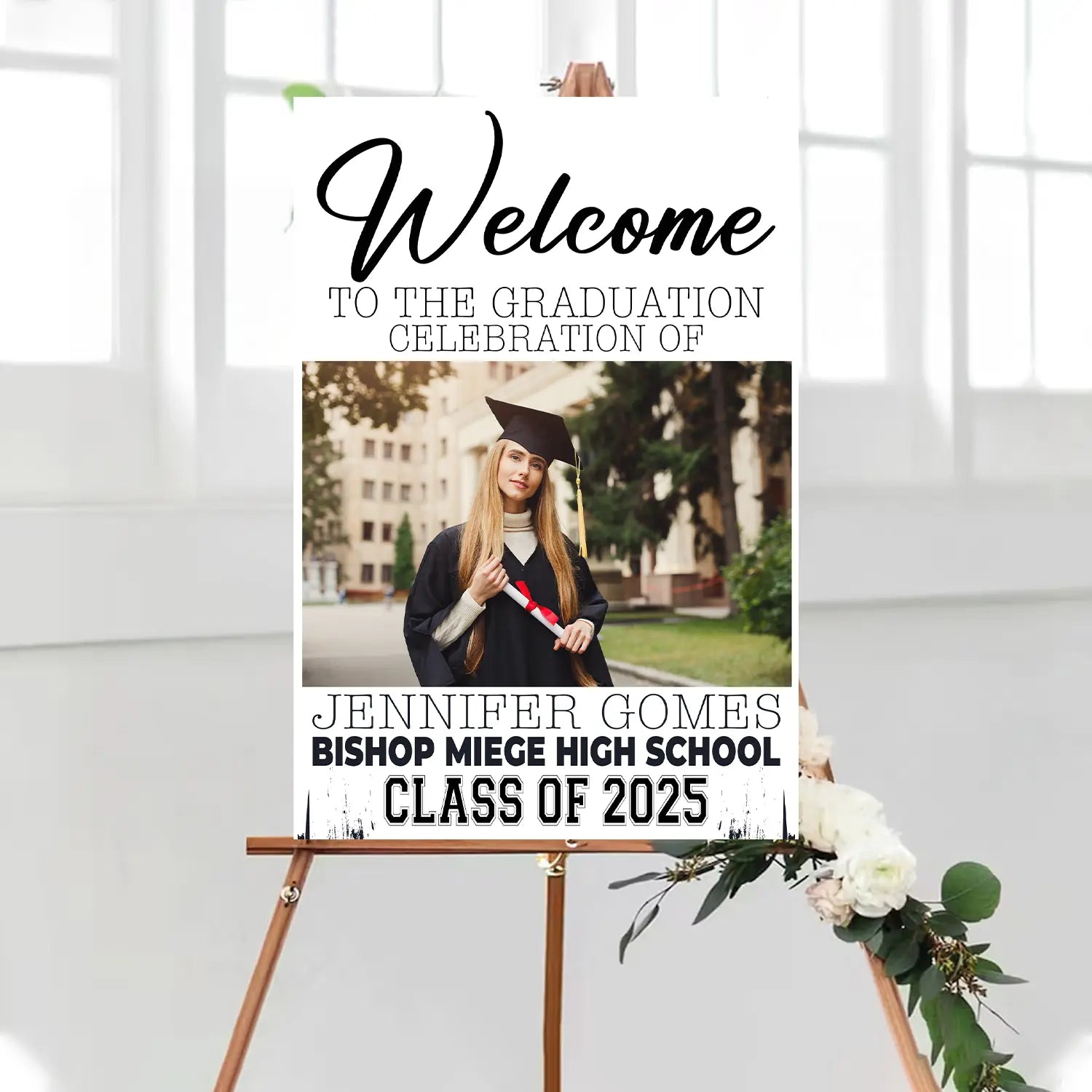 Custom Graduation Welcome Sign 12"x18"  – Class of 2025 Lichi Gifts