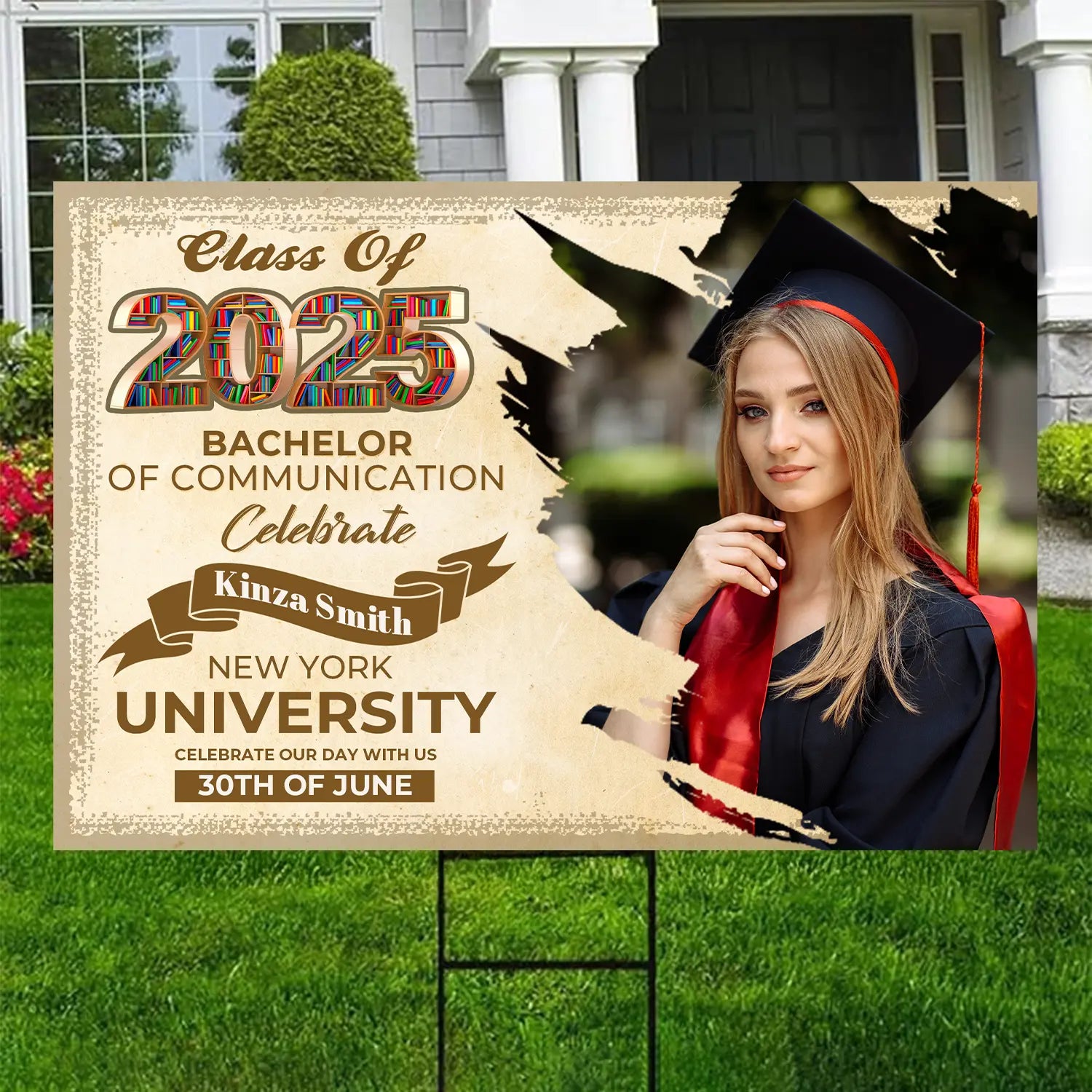 Custom Graduation Yard Sign – Class of 2025 | Personalized with Photo and Name Lichi Gifts