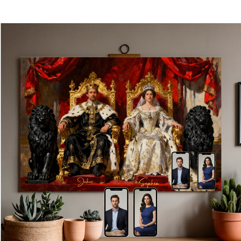 Personalized Gifts - The King & Queen Canvas customall