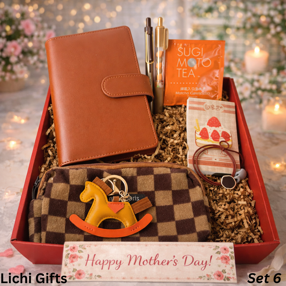 Mother’s Day Gift Box – Planner & Cozy Lifestyle Set with Tea, Accessories & Chocolate | Gift for Mom