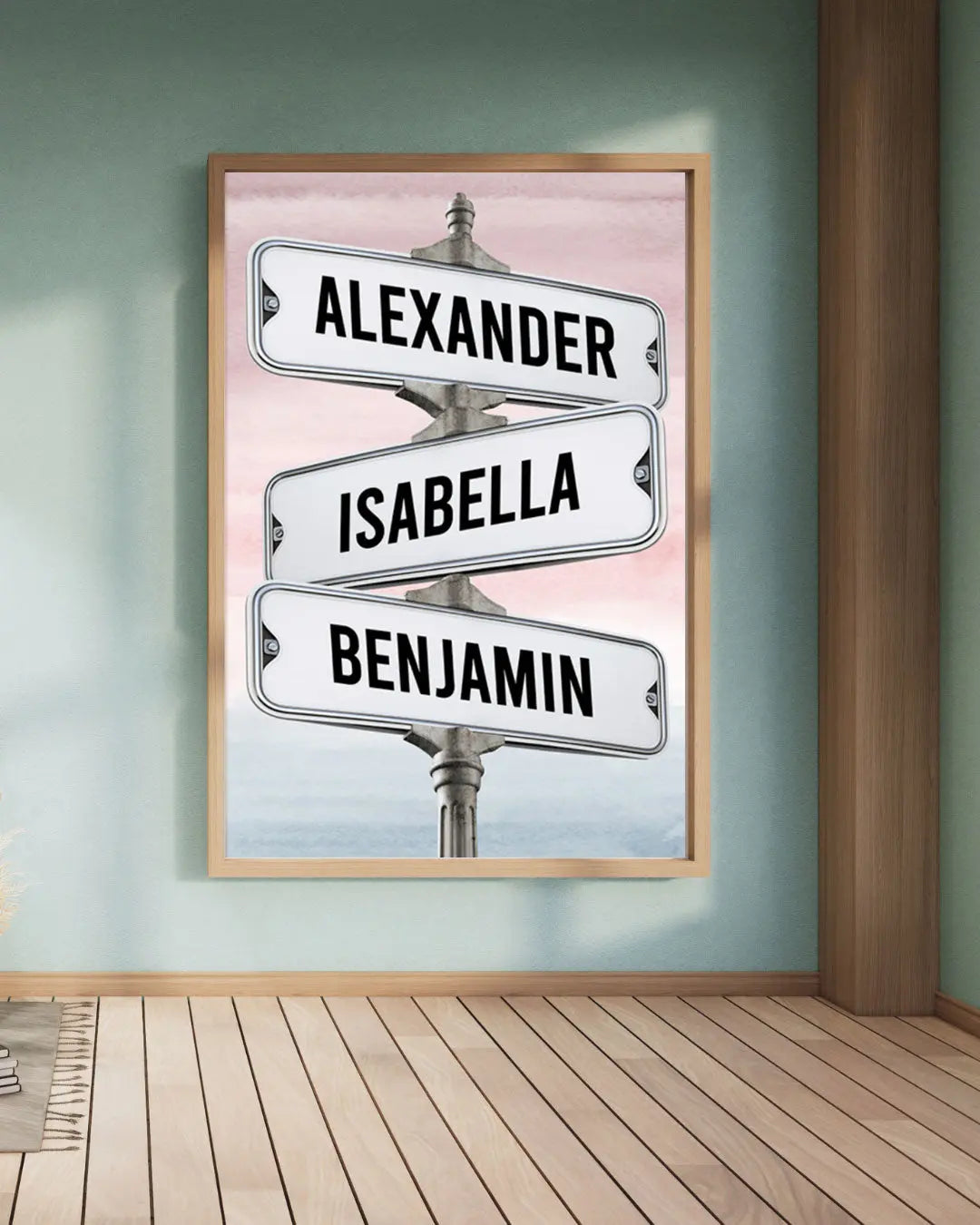 Family Intersection Sign Name Poster customall