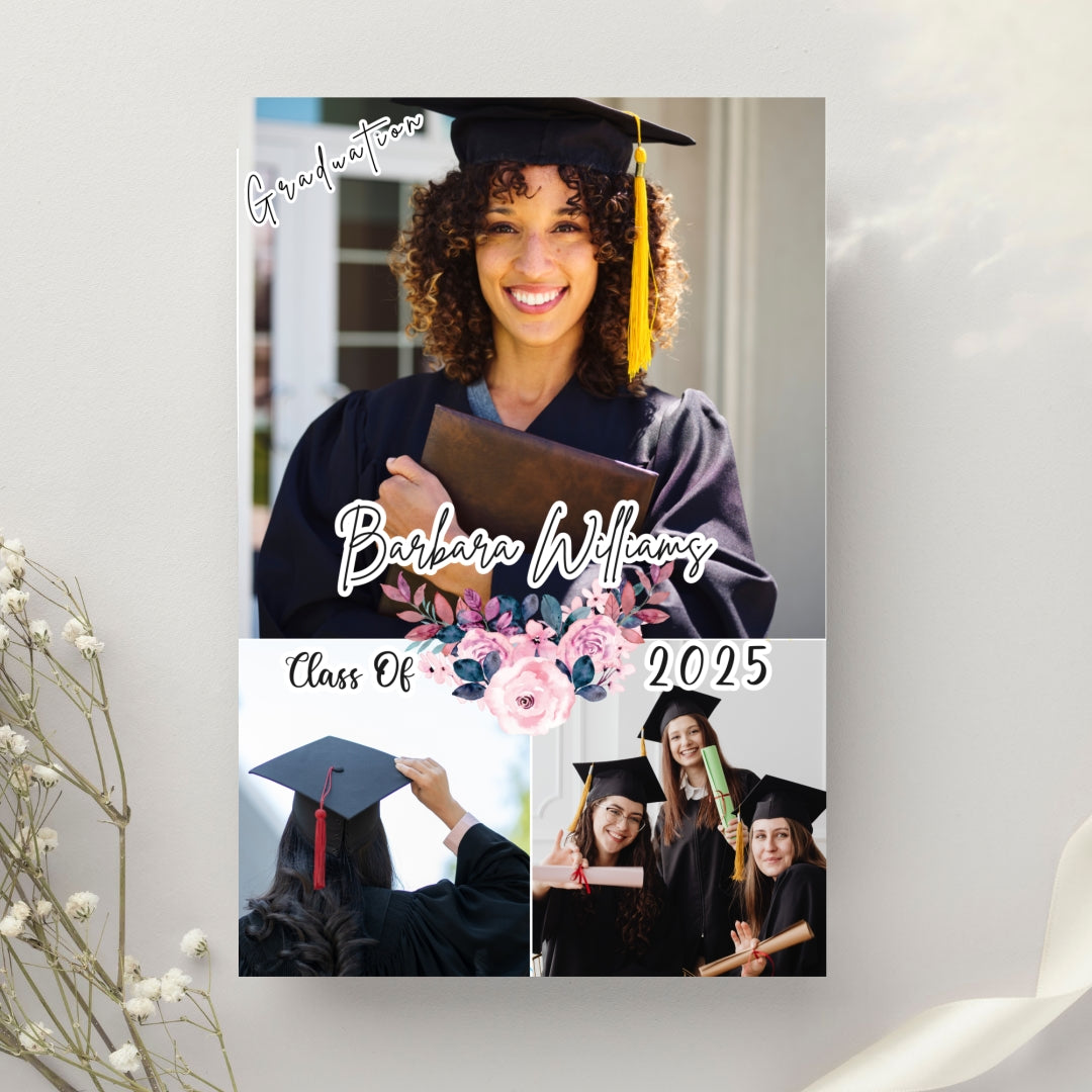 Personalized Graduation Photos Collage-Lichigifts Posters customall