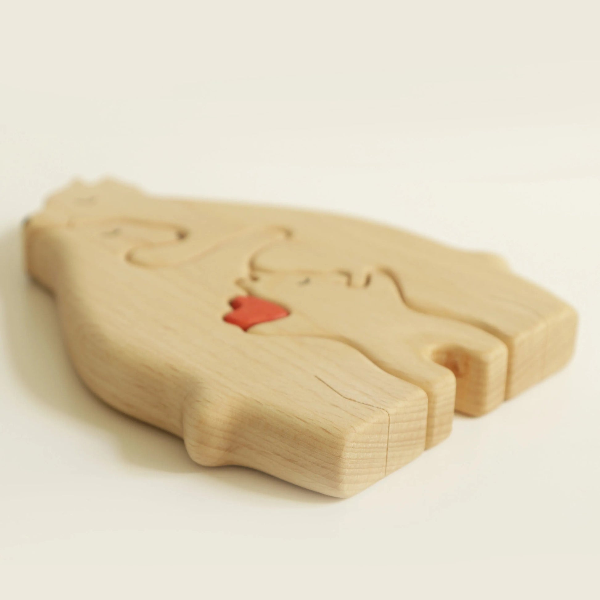 🐻 Personalized Wooden Bear Puzzle – Celebrate Your Family with a Handcrafted Gift customall