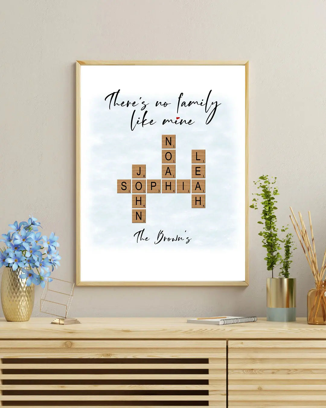 Crossword There's no family like mine Personalized Poster gelato