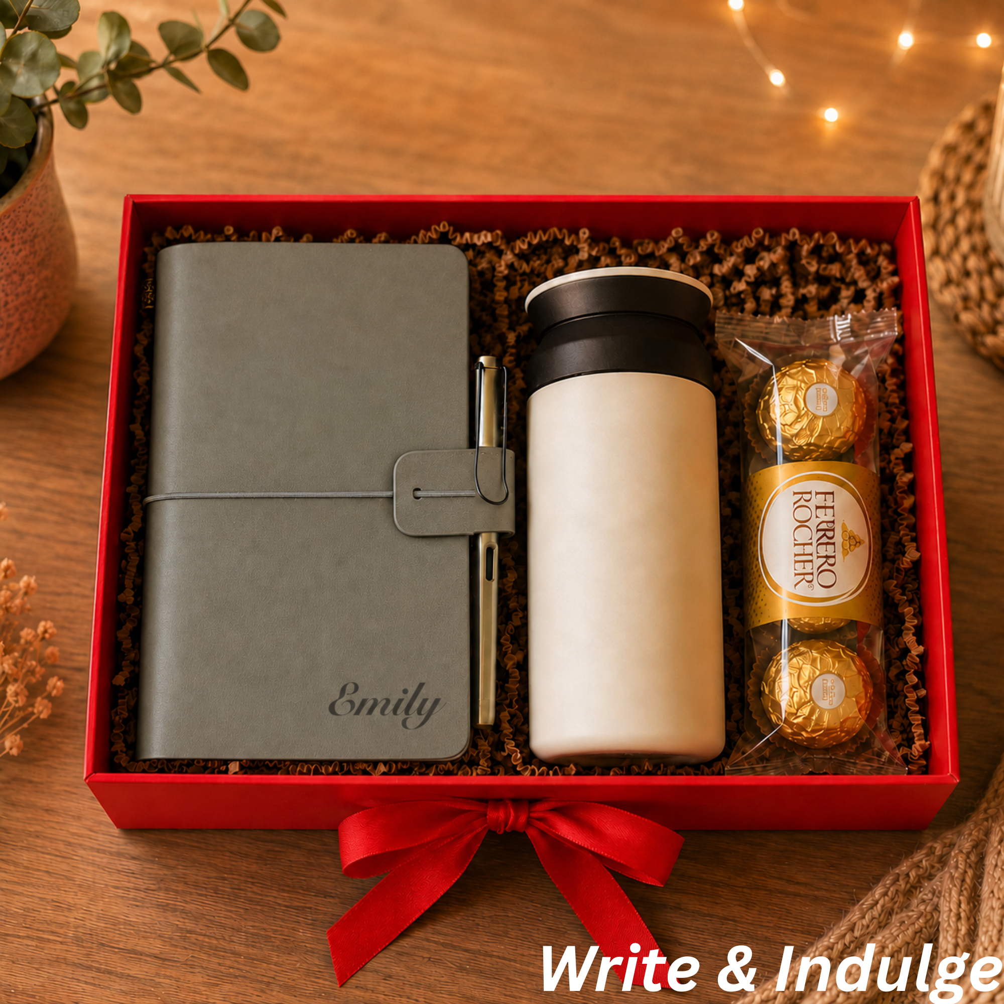 Write & Indulge Gift Box Lichi Gifts