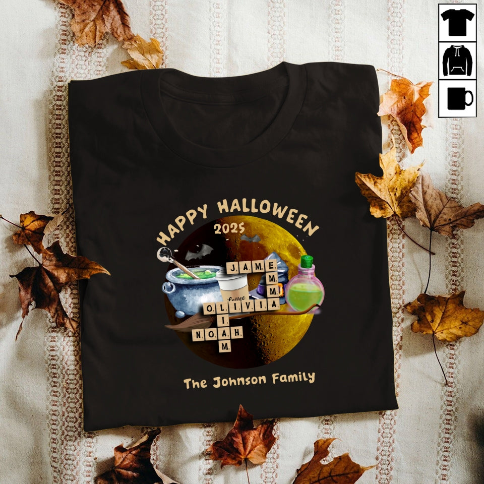 Custom Family Name Halloween Tshirt, Personalized Witch Shirt, This Witch Needs Coffee
