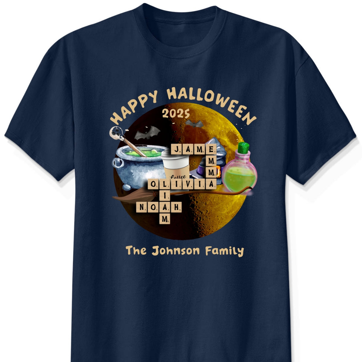 Custom Family Name Halloween Tshirt, Personalized Witch Shirt, This Witch Needs Coffee
