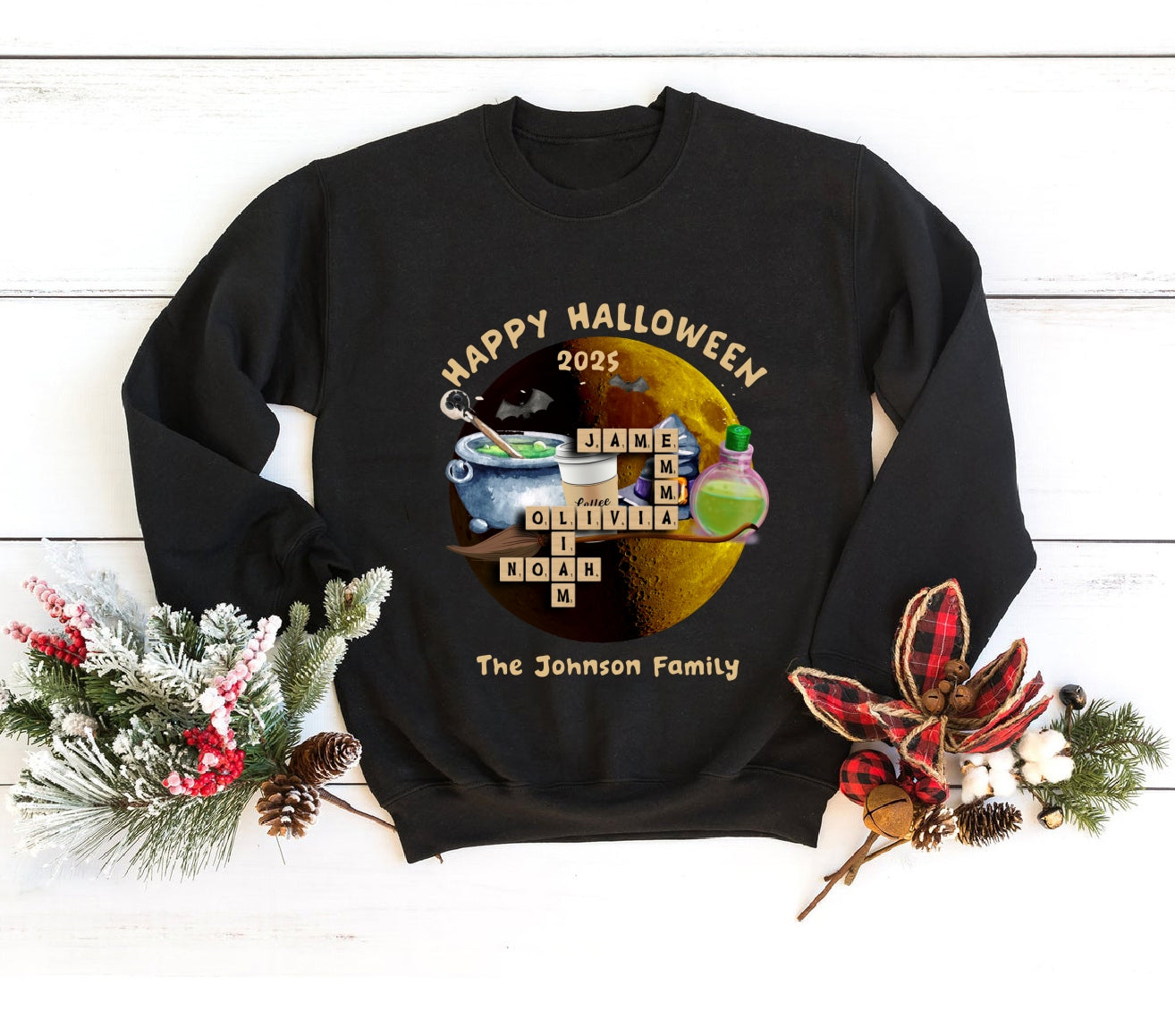 Custom Family Name Halloween Tshirt, Personalized Witch Shirt, This Witch Needs Coffee