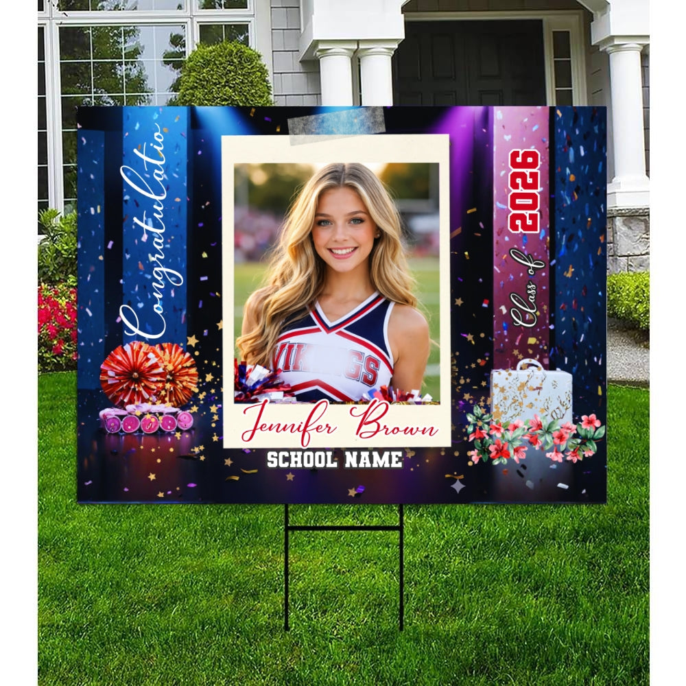 Personalized Cheerleader Graduation Frame Team Picture 2026 Gift customall