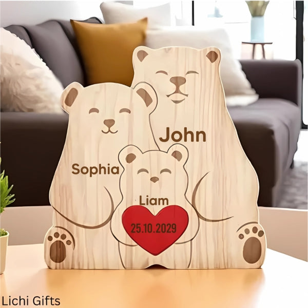 Personalized Wooden Koala Puzzle – Celebrate Your Family with a Handcrafted Gift 💝 customall