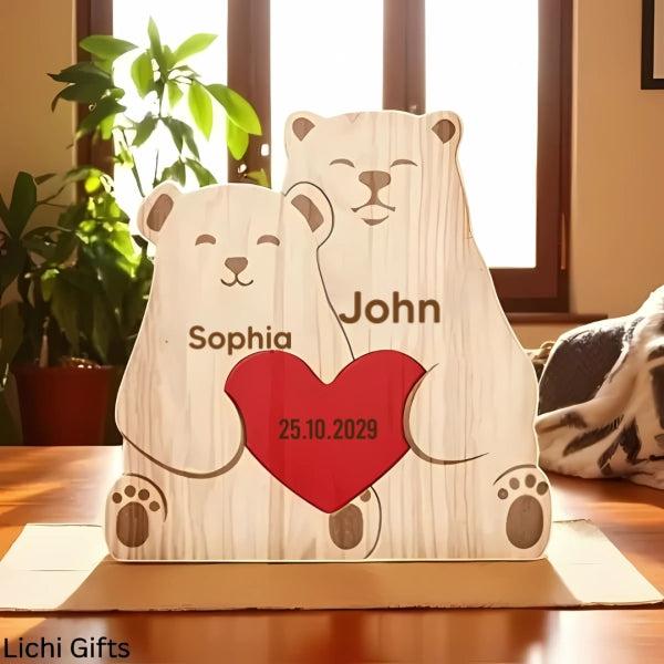 Personalized Wooden Koala Puzzle – Celebrate Your Family with a Handcrafted Gift 💝 customall