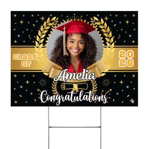 Personalized Graduation Yard Sign – Honoring the Class of 2026 customall