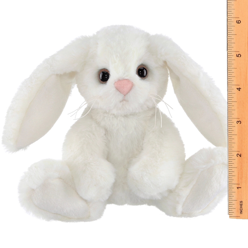 Bearington Lil’ Whisker White Bunny – 6.5” Plush Stuffed Animal | Small Bunny Plush Toy for Kids & Babies Lichi Gifts