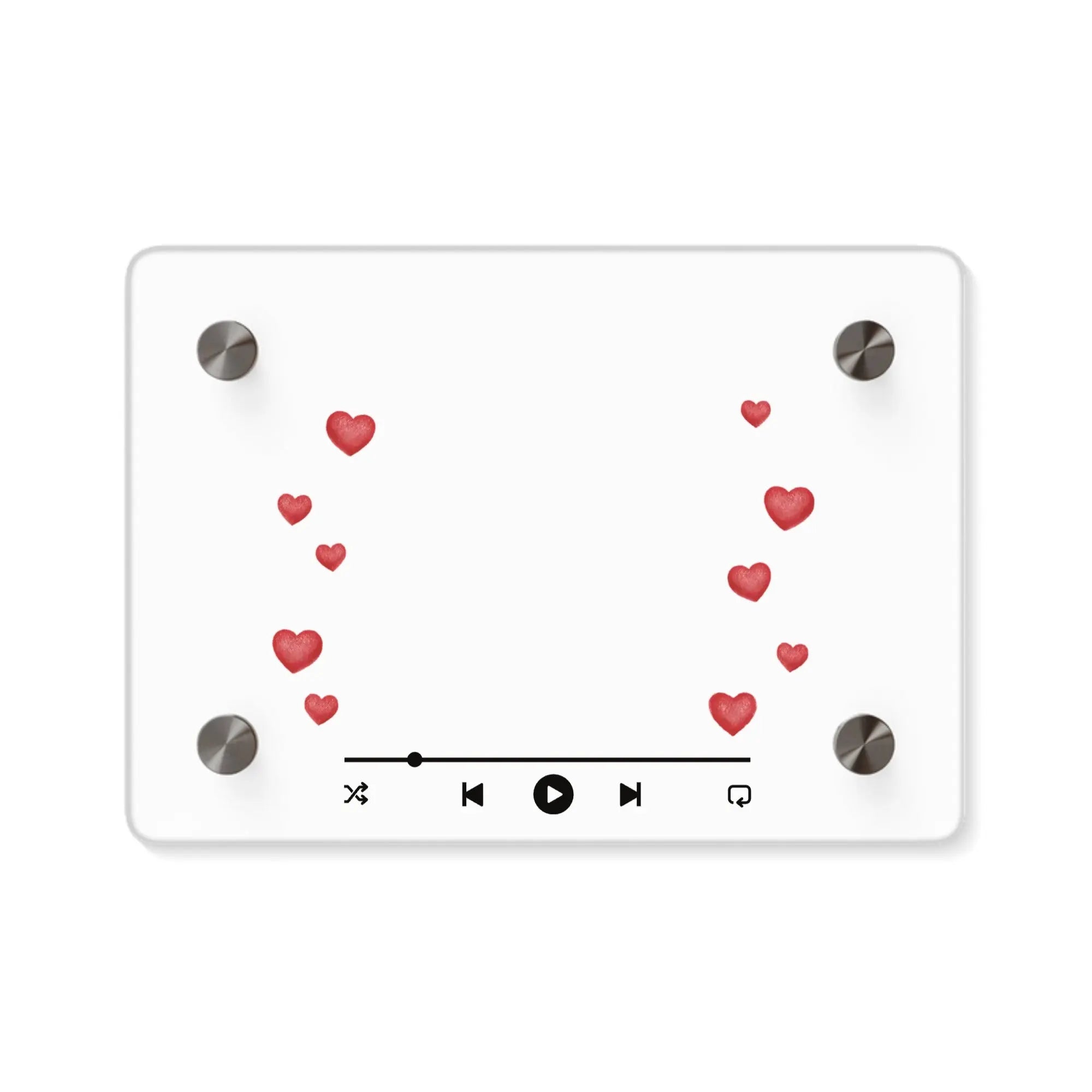 Customized Music Player Valentine's Acrylic Wall Art Panel - Romantic Gift for Couples - Personalized Décor for Music Lovers printify
