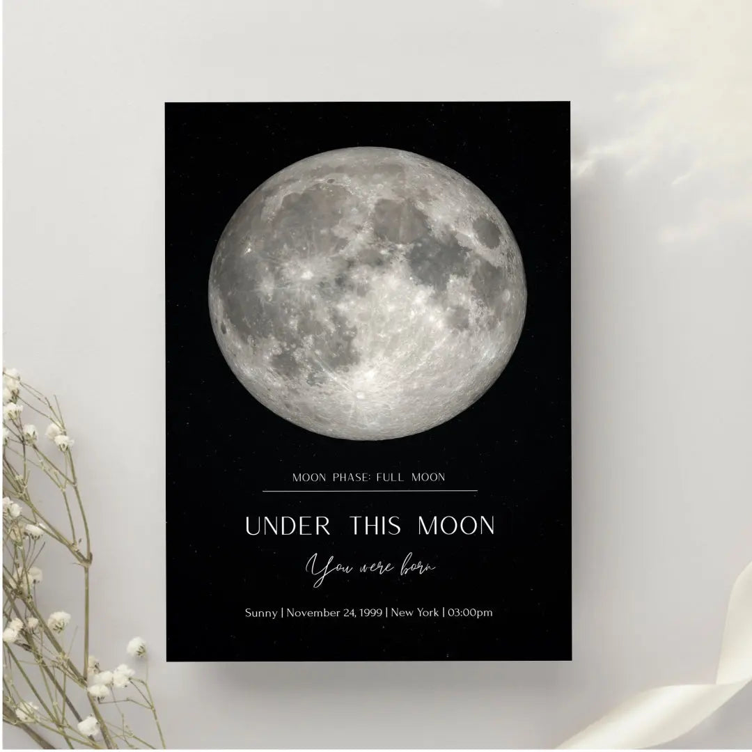 Custom Moon Phase Under This Moon you Were Born customall