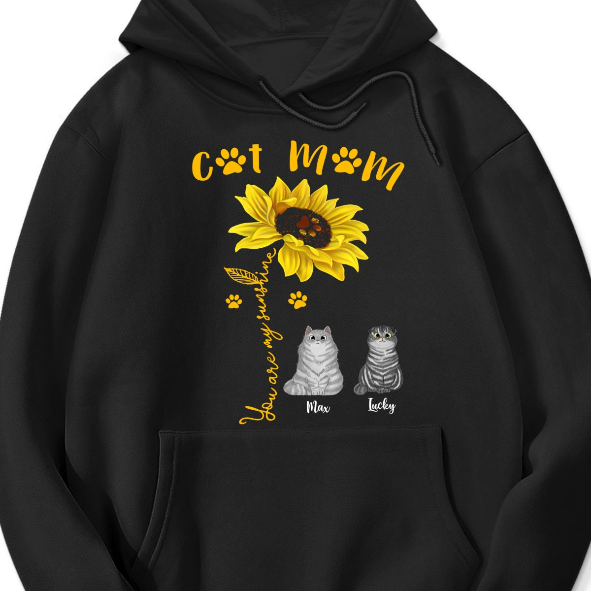 Cat MomYou are my sunshine cat mom sunflower Personalized Shirt