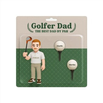 Customized Golfer Dad Square Magnet - Personalized Gift for Golf Enthusiast Fathers - Unique Magnet for Golfers - Father's Day Gift Idea
