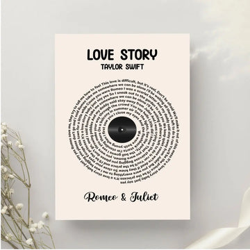 Spiral Song Lyrics Poster Personalized Print Gift customall