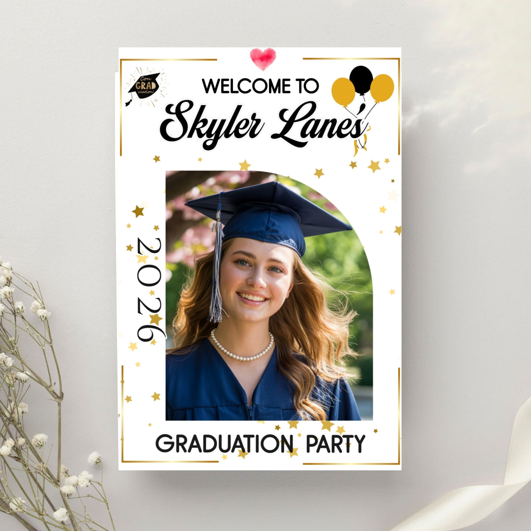 Personalized Graduation Party Welcome Sign Posters customall