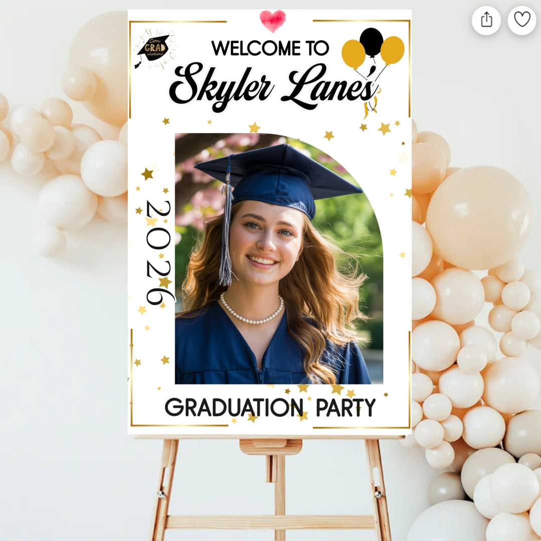 Personalized Graduation Party Welcome Sign Posters customall
