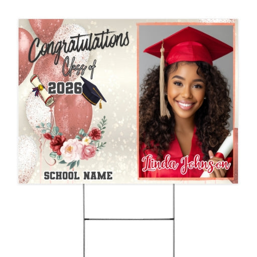Personalized Name Graduation 2026 Yard Sign Lichi Gifts customall