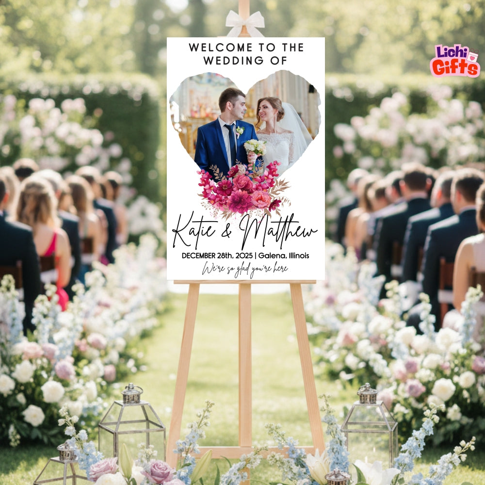 Personalized Modern Wedding Welcome Sign Poster customall
