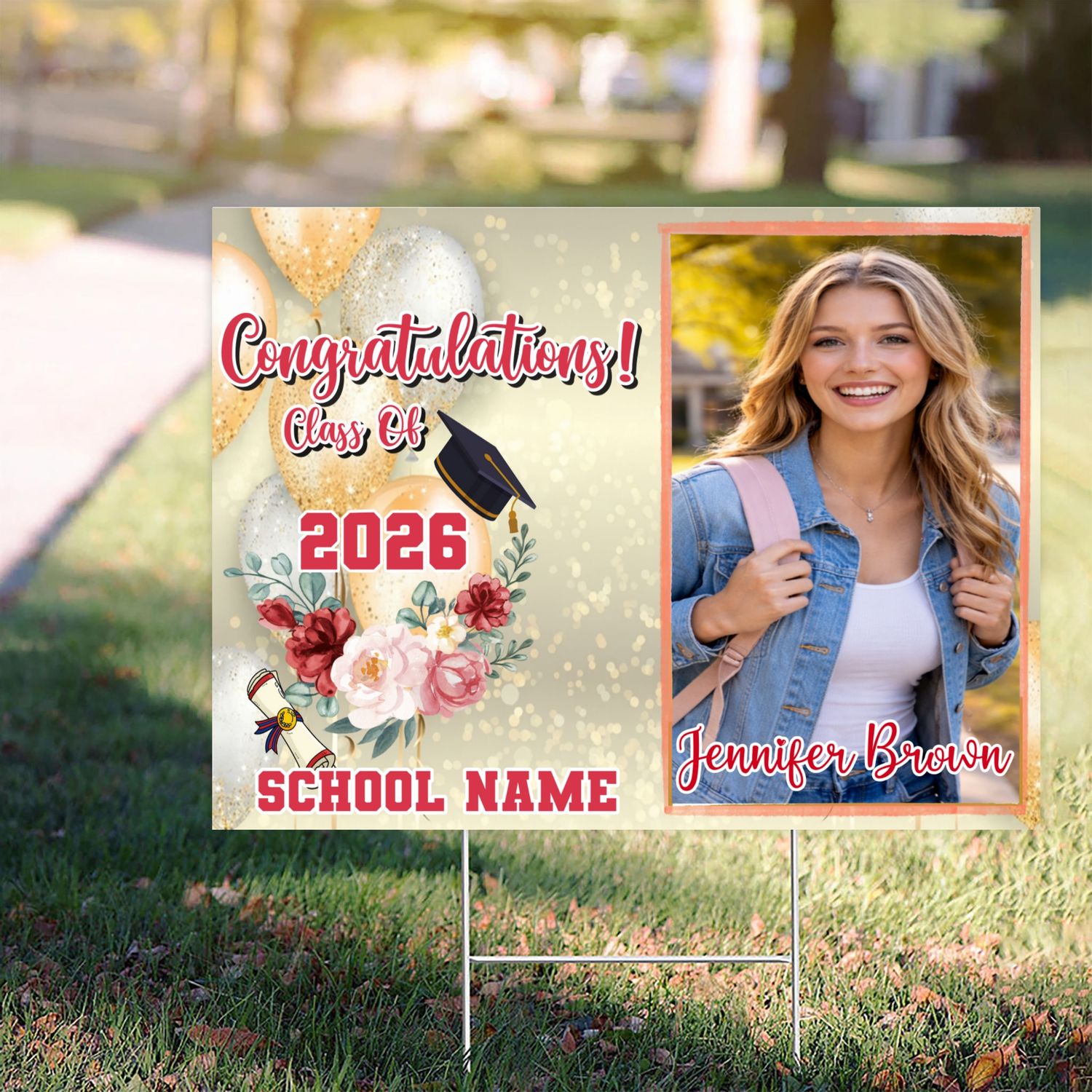 Personalized Graduation 2026 Yard Sign Lichi Gifts customall