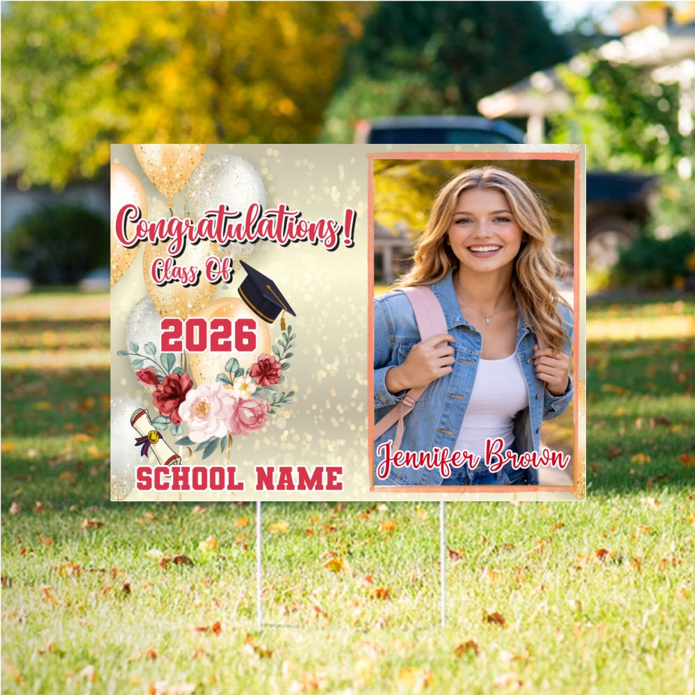 Personalized Graduation 2026 Yard Sign Lichi Gifts customall
