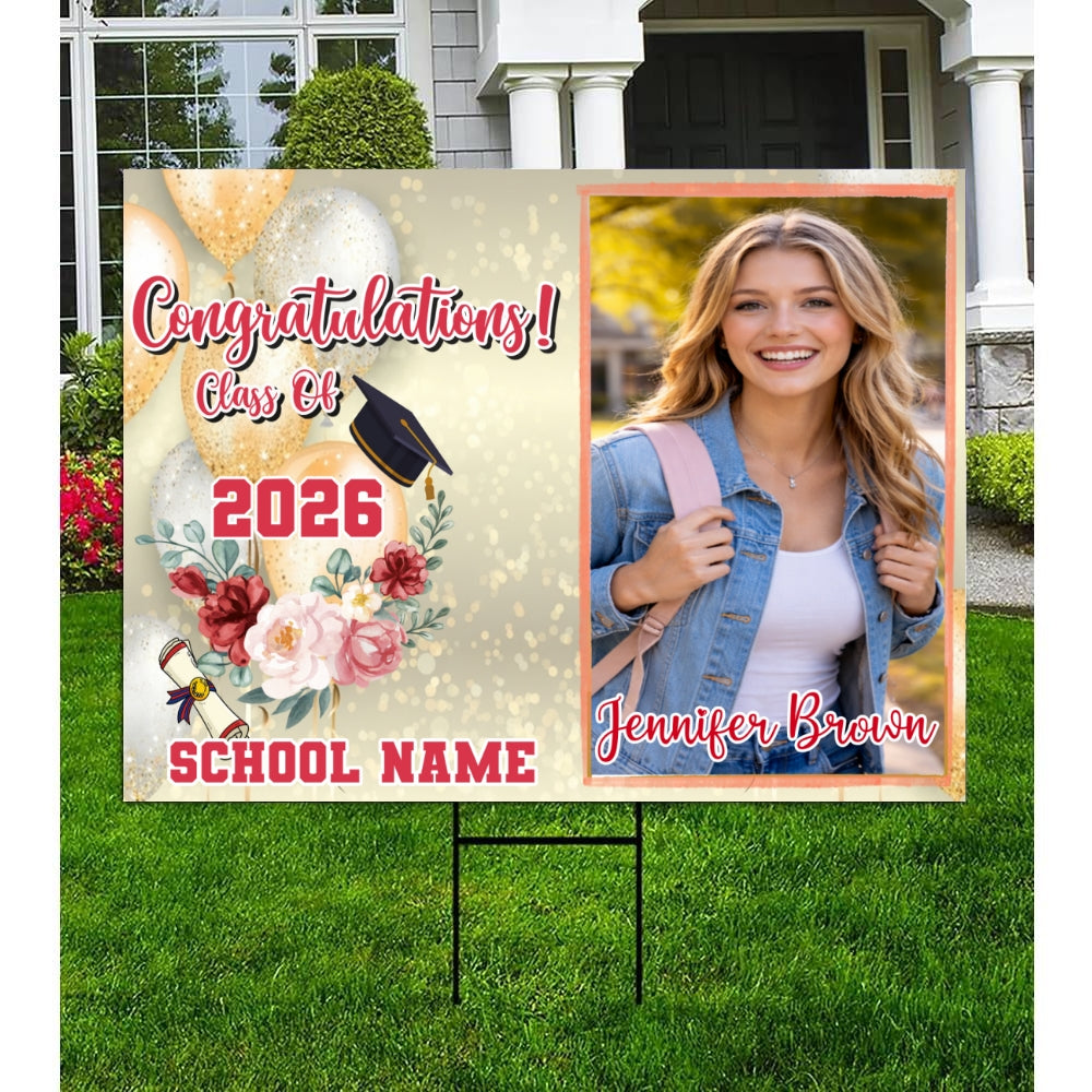 Personalized Graduation 2026 Yard Sign Lichi Gifts customall