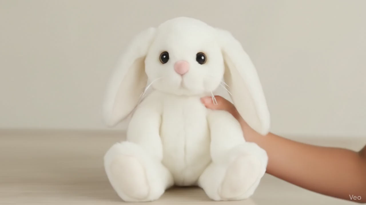 Bearington Lil’ Whisker White Bunny – 6.5” Plush Stuffed Animal | Small Bunny Plush Toy for Kids & Babies