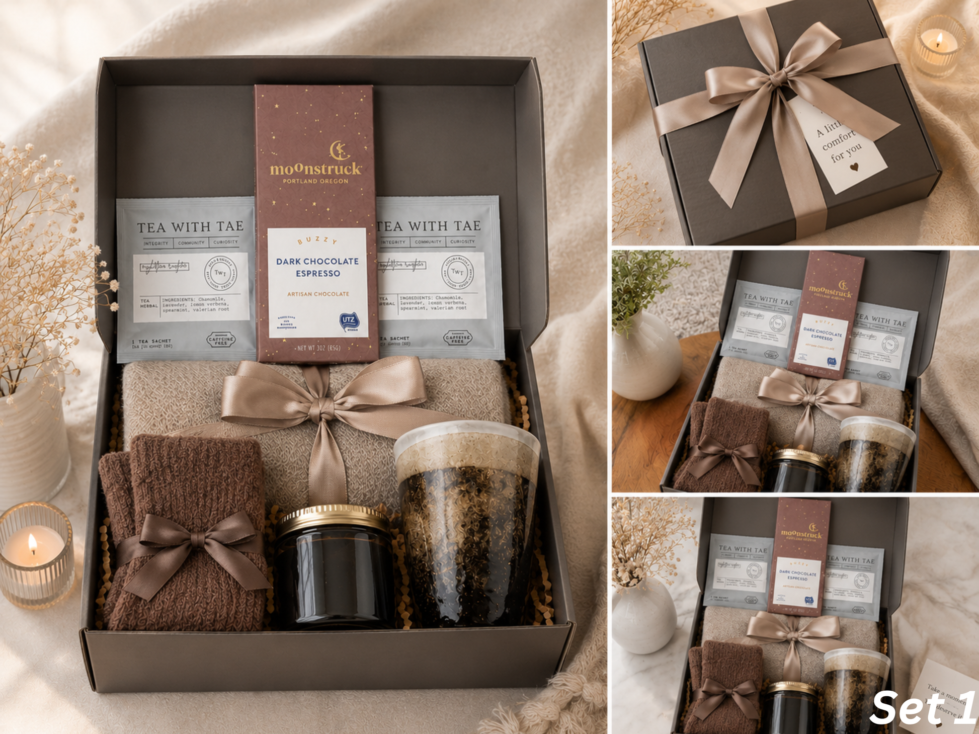 Gift Box for Him, Cozy Self Care Basket for Men, Relaxation Gift Set, Birthday Gift for Men Boyfriend Husband Dad, Care Package for Him Lichi Gifts