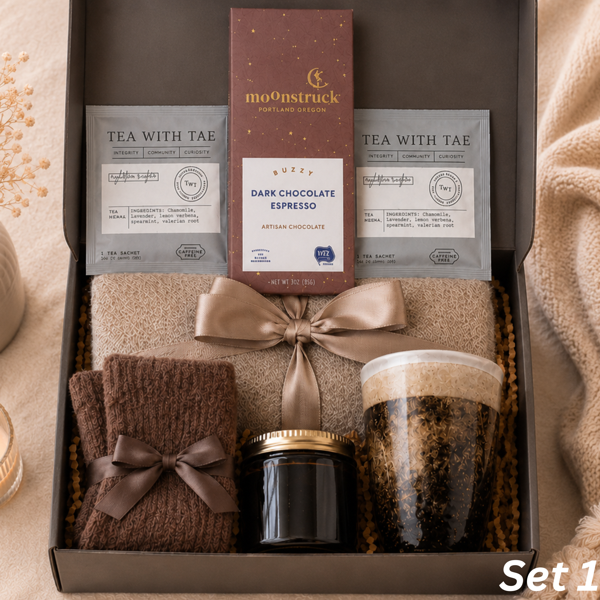Gift Box for Him, Cozy Self Care Basket for Men, Relaxation Gift Set, Birthday Gift for Men Boyfriend Husband Dad, Care Package for Him Lichi Gifts