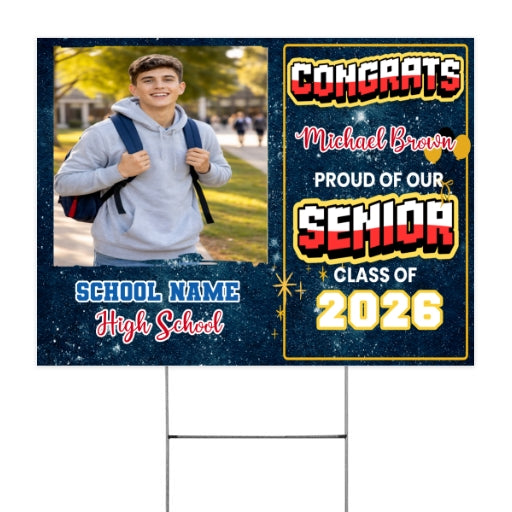 Personalized Yard Sign Congrats Proud of our Senior Class Of 2026  customall
