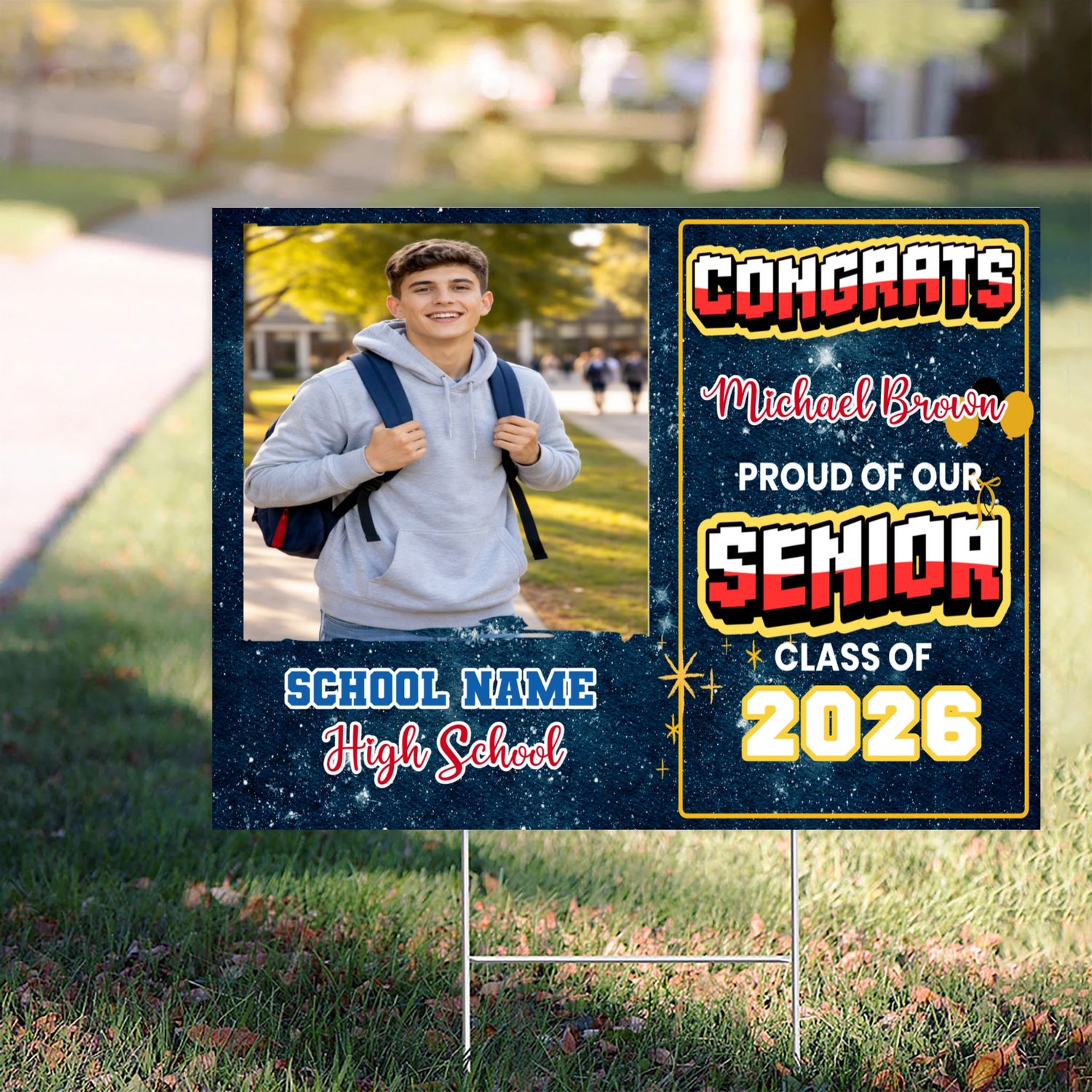 Personalized Yard Sign Congrats Proud of our Senior Class Of 2026  customall