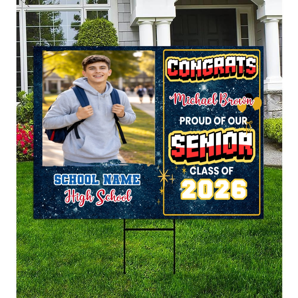 Personalized Yard Sign Congrats Proud of our Senior Class Of 2026  customall