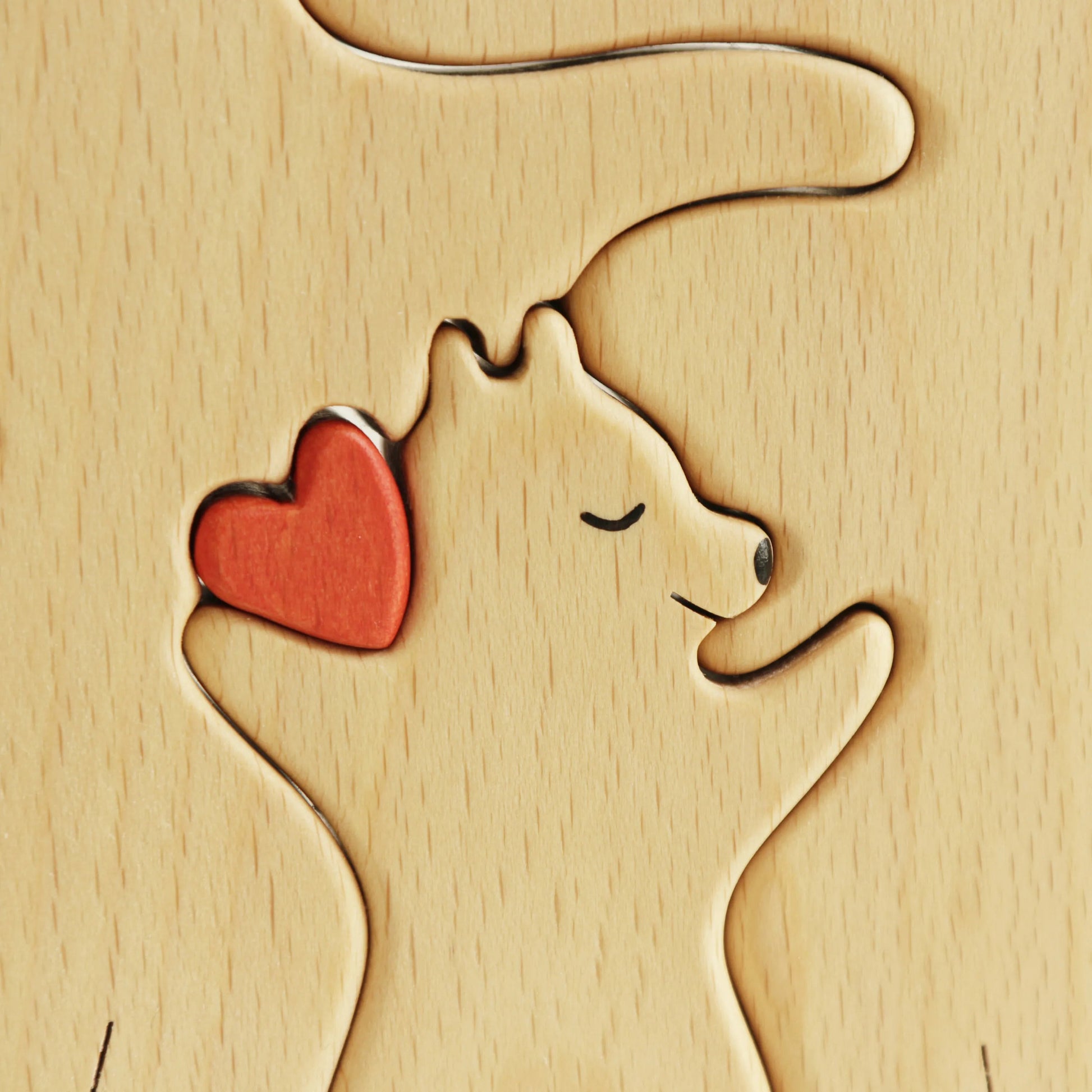 🐻 Personalized Wooden Bear Puzzle – Celebrate Your Family with a Handcrafted Gift customall